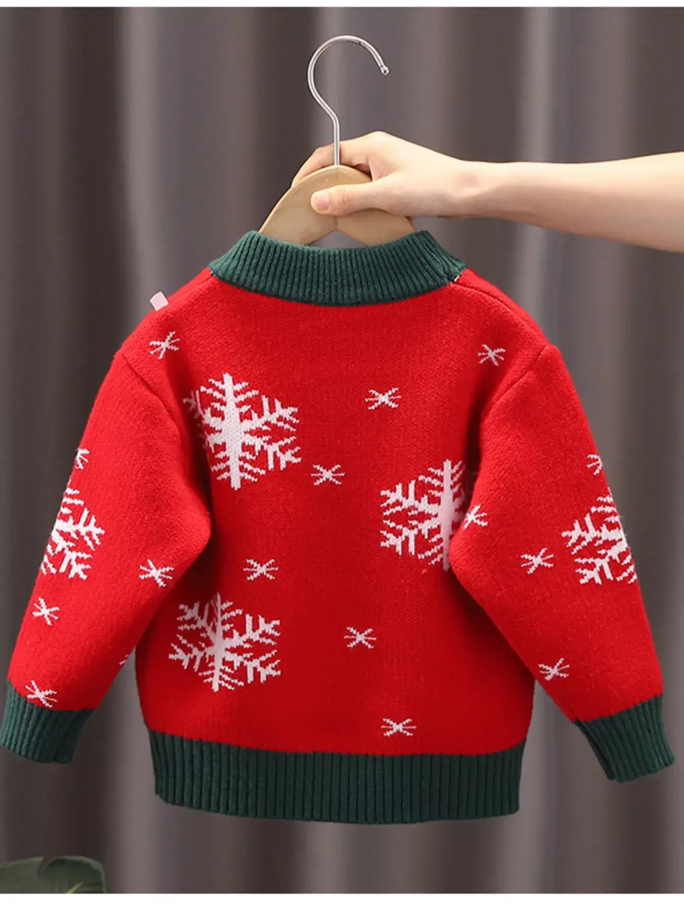 Children's Christmas Reindeer Snowflake Knitted Sweater, Brand63