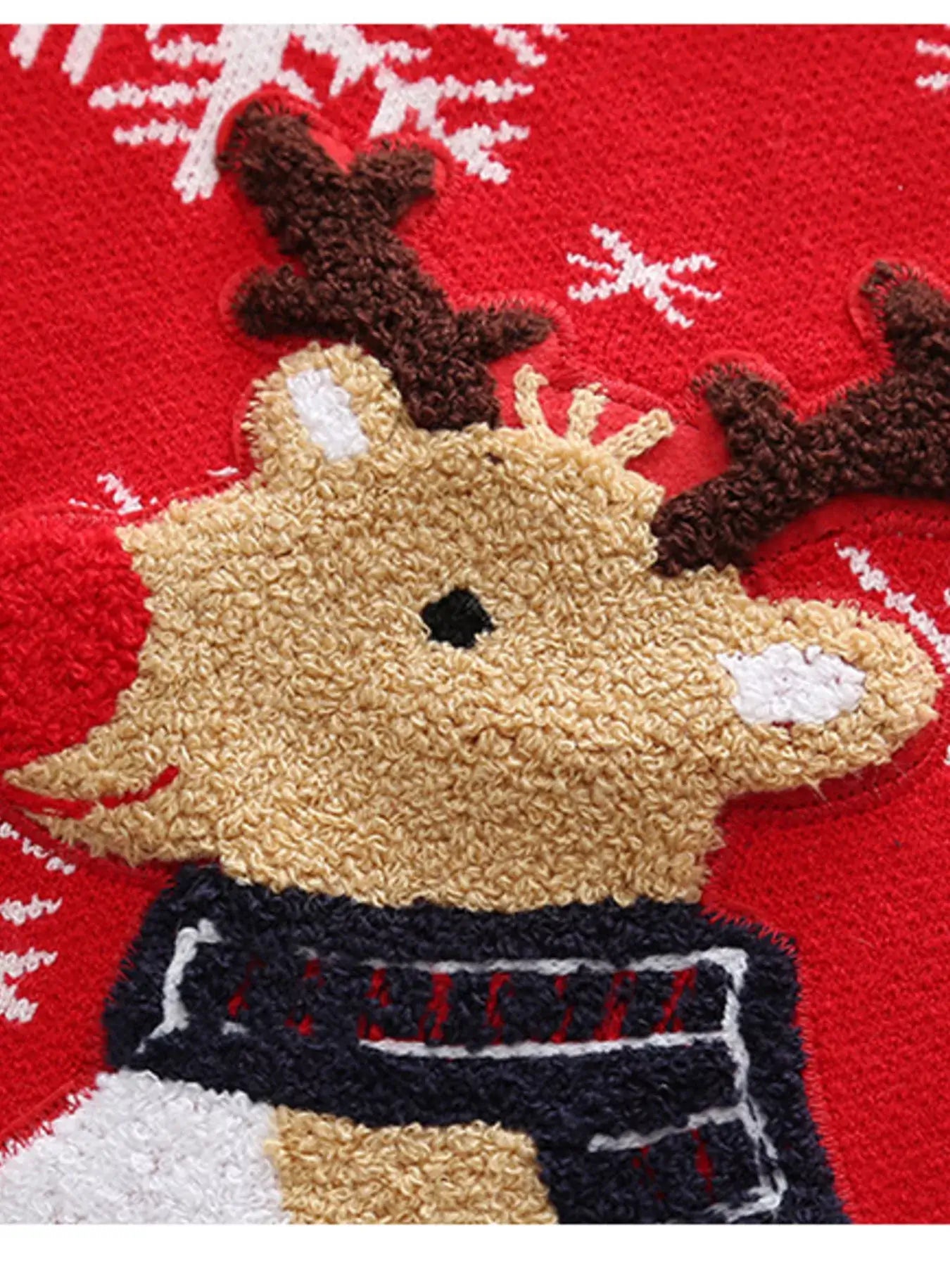Children's Christmas Reindeer Snowflake Knitted Sweater, Brand63