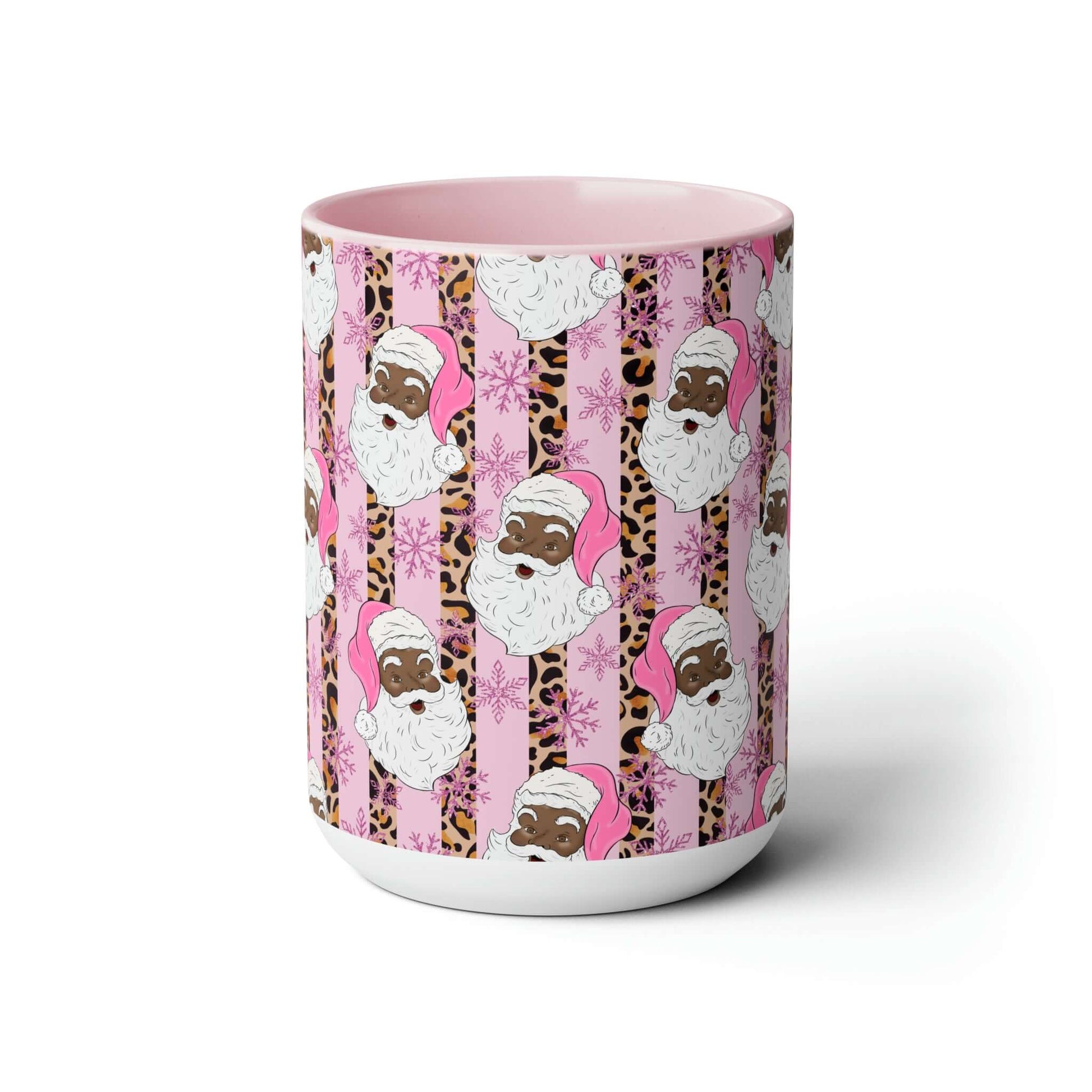 Christmas Black-Santa Coffee Mug, 15oz Christmas Mug, Brand63