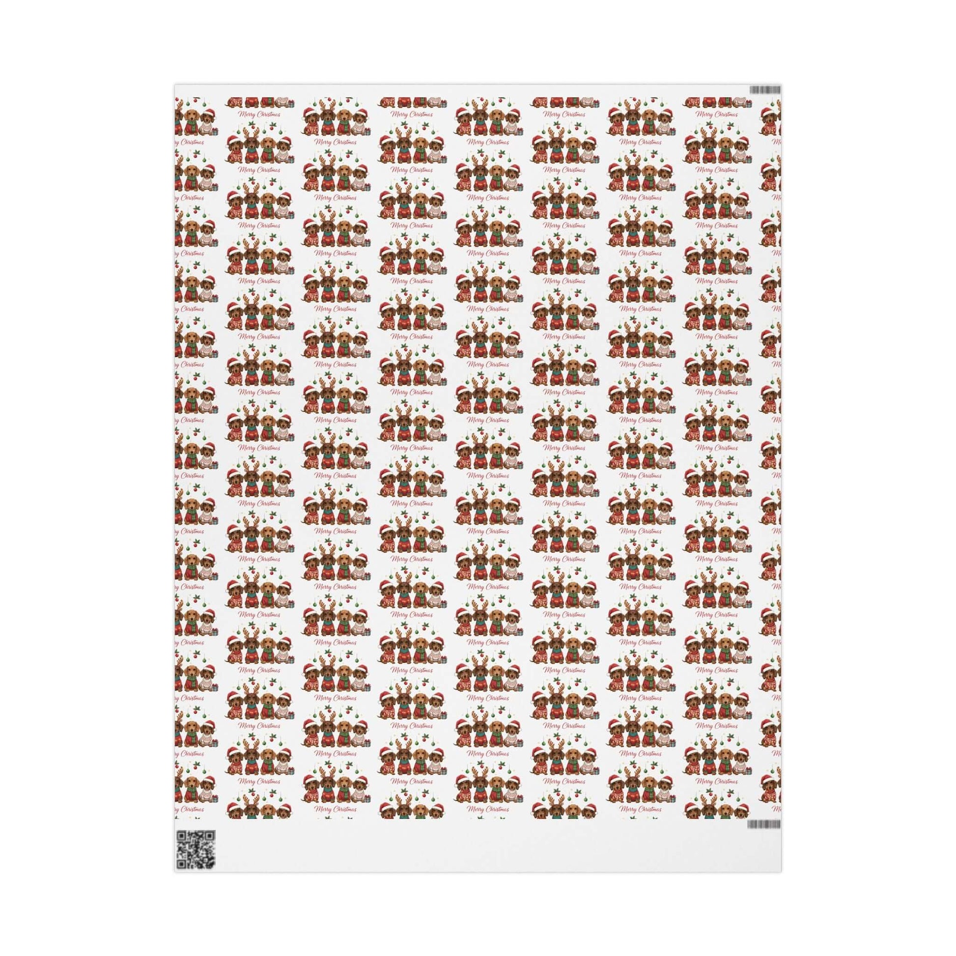 Christmas Dachshund Puppy Wrapping Paper, Brand63