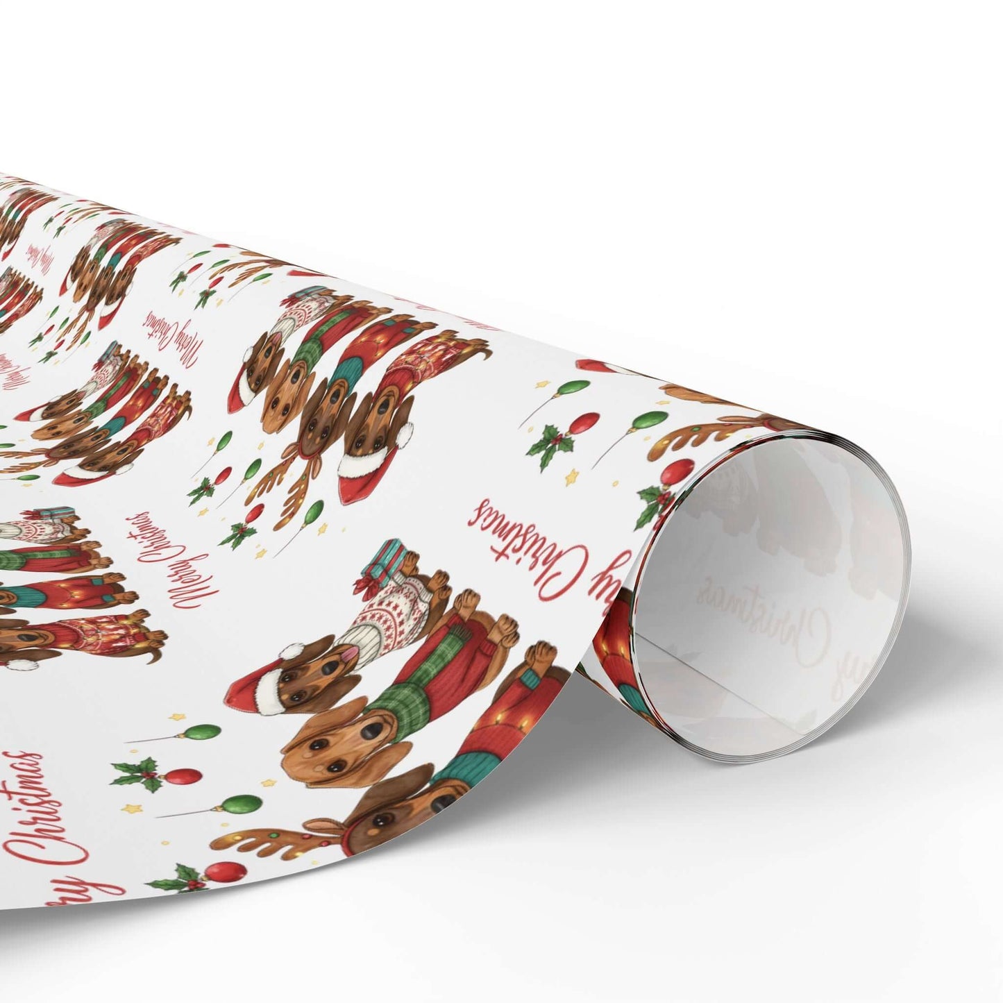 Christmas Dachshund Puppy Wrapping Paper, Brand63