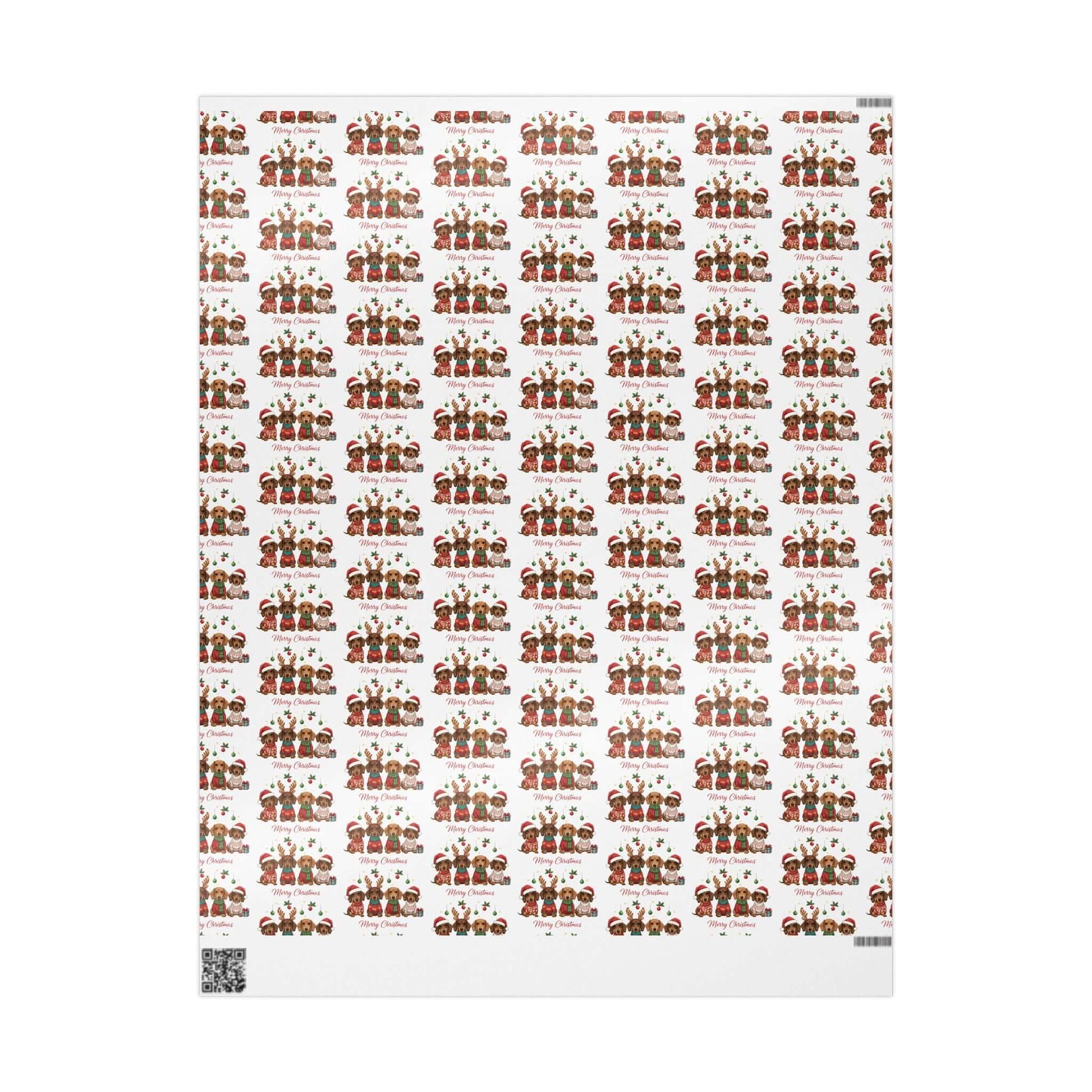 Christmas Dachshund Puppy Wrapping Paper, Brand63