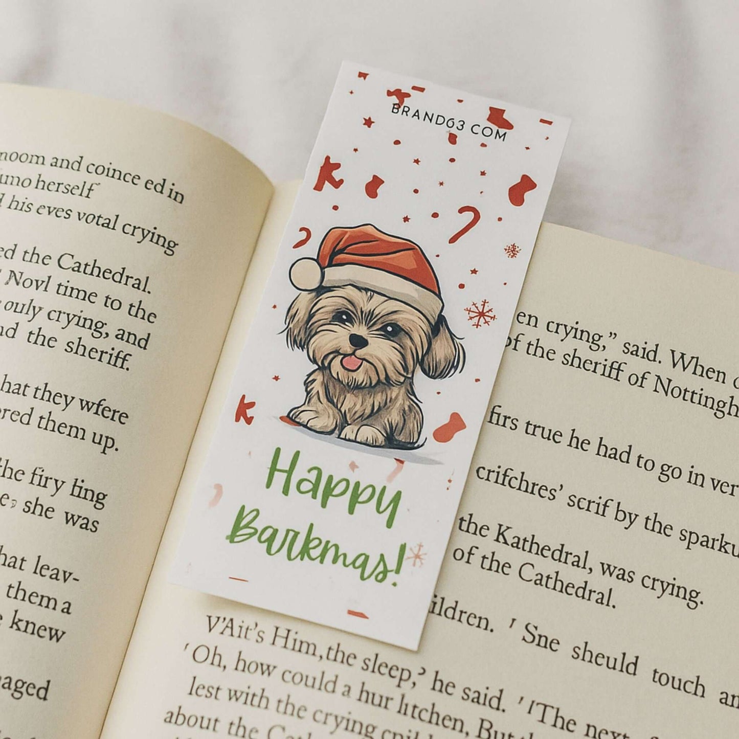 Free Christmas Dogs Bookmarks. Instant Download, PDF
