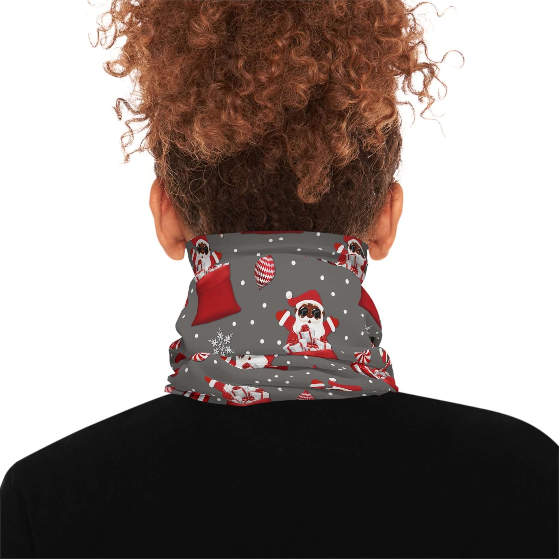 Christmas Lightweight Neck Gaiter, Black-Santa Christmas Face Mask - Red, Brand63