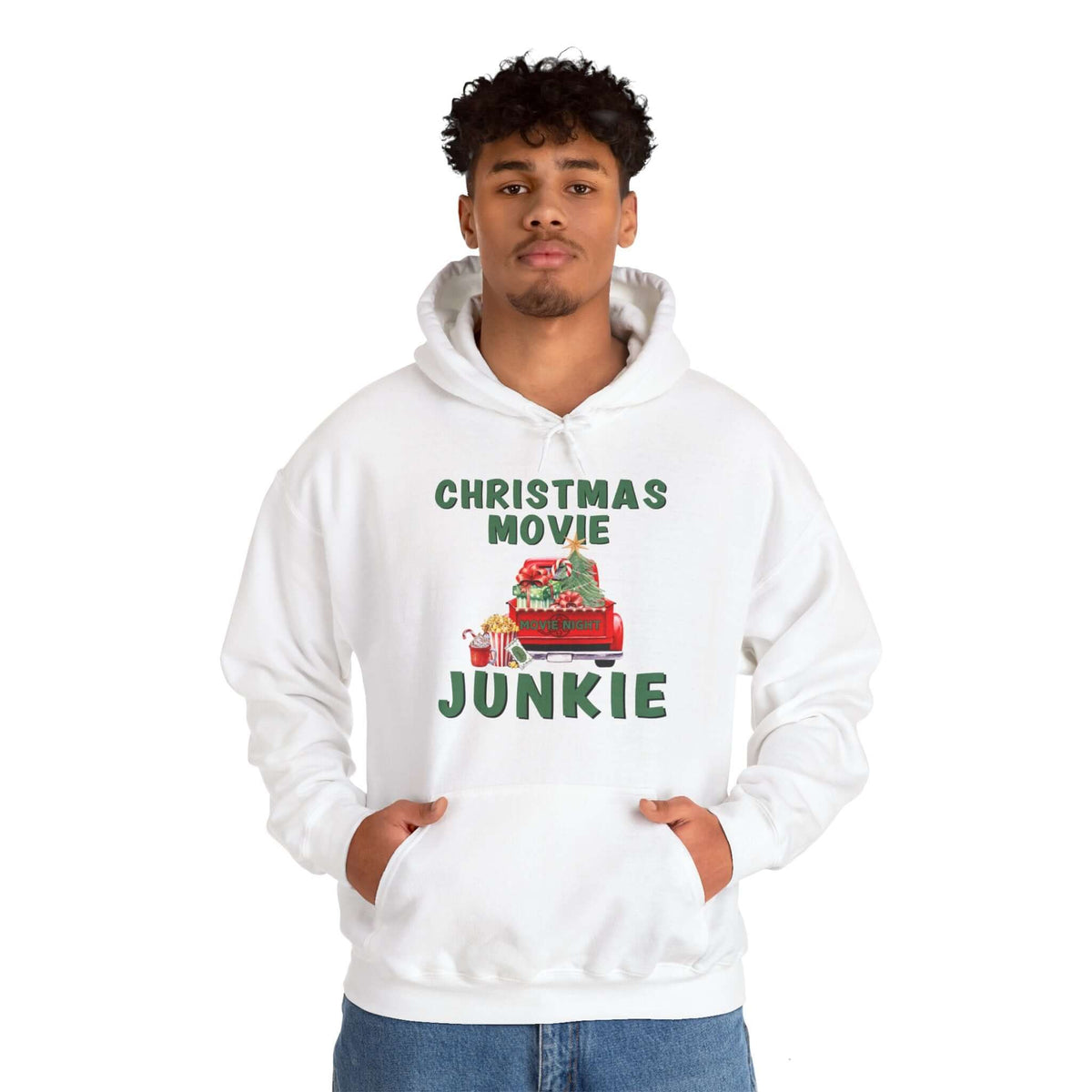 Christmas Movie Junkie – Warm Hoodie, Brand63