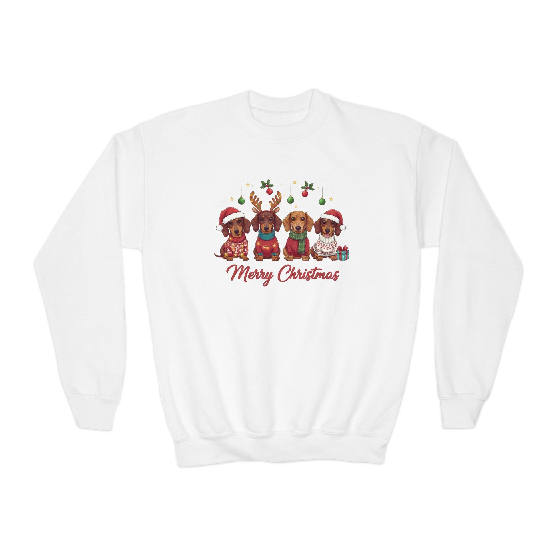 Christmas Puppy Love Youth Crewneck Sweatshirt, Brand63