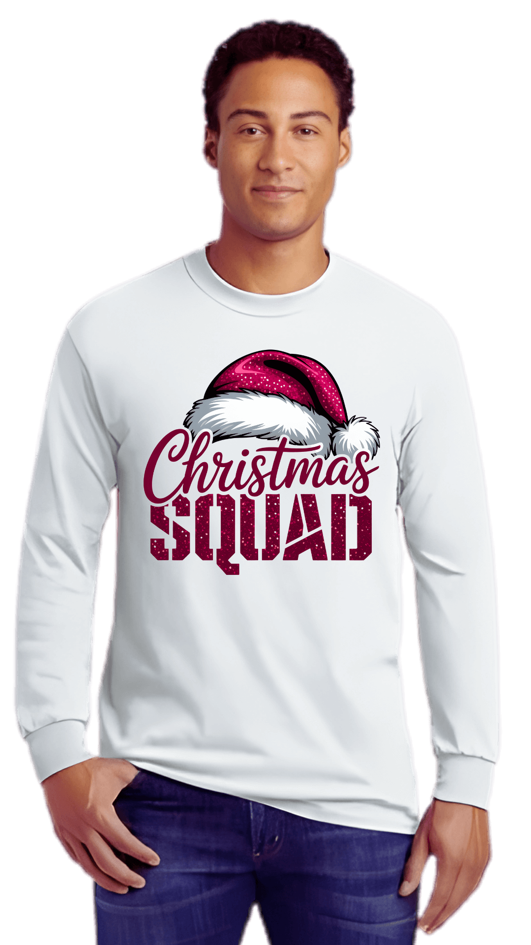 Christmas Squad Santa Long Sleeve Tee, Brand63