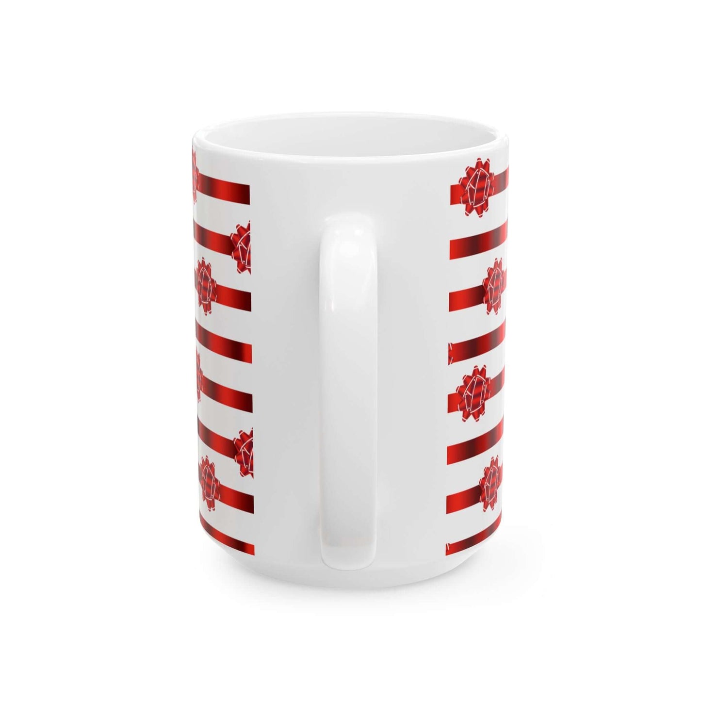 Christmas Wrapped, Bow Ceramic Mug - 15oz, Brand63
