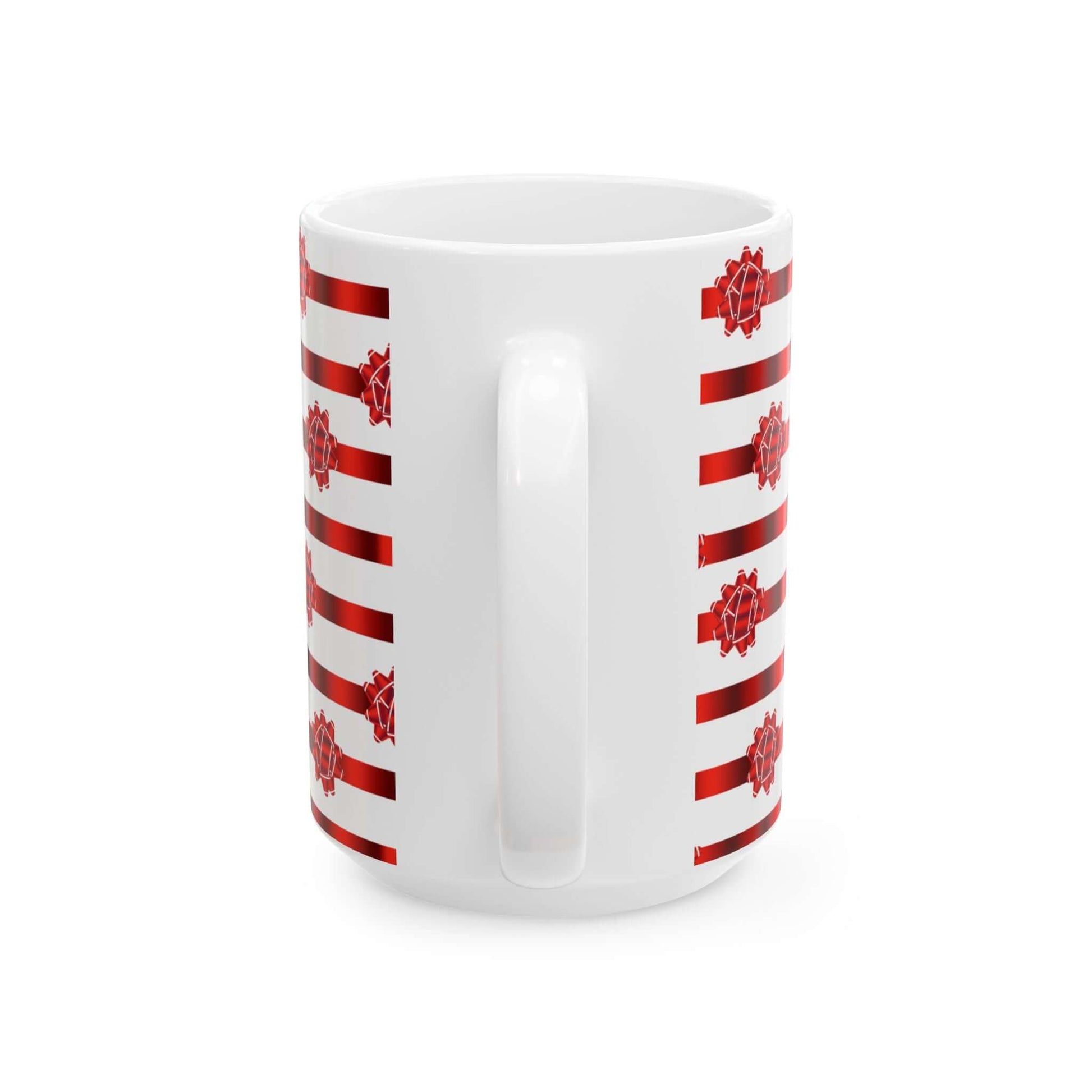Christmas Wrapped, Bow Ceramic Mug - 15oz, Brand63