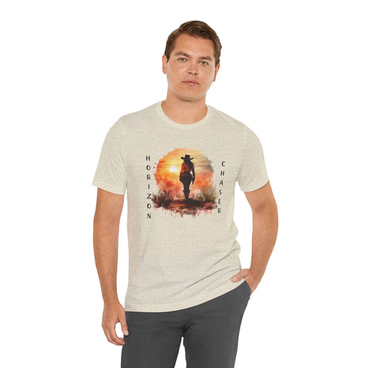Cowboy Horizon Chaser T-shirt | Watercolor Sunset Western Cowboy Shirt, Brand63