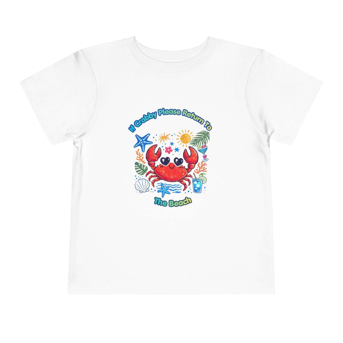 Crabby Beach Lover Toddler Tee — Cute Crab Summer Shirt for Kids, Brand63, T-Shirts