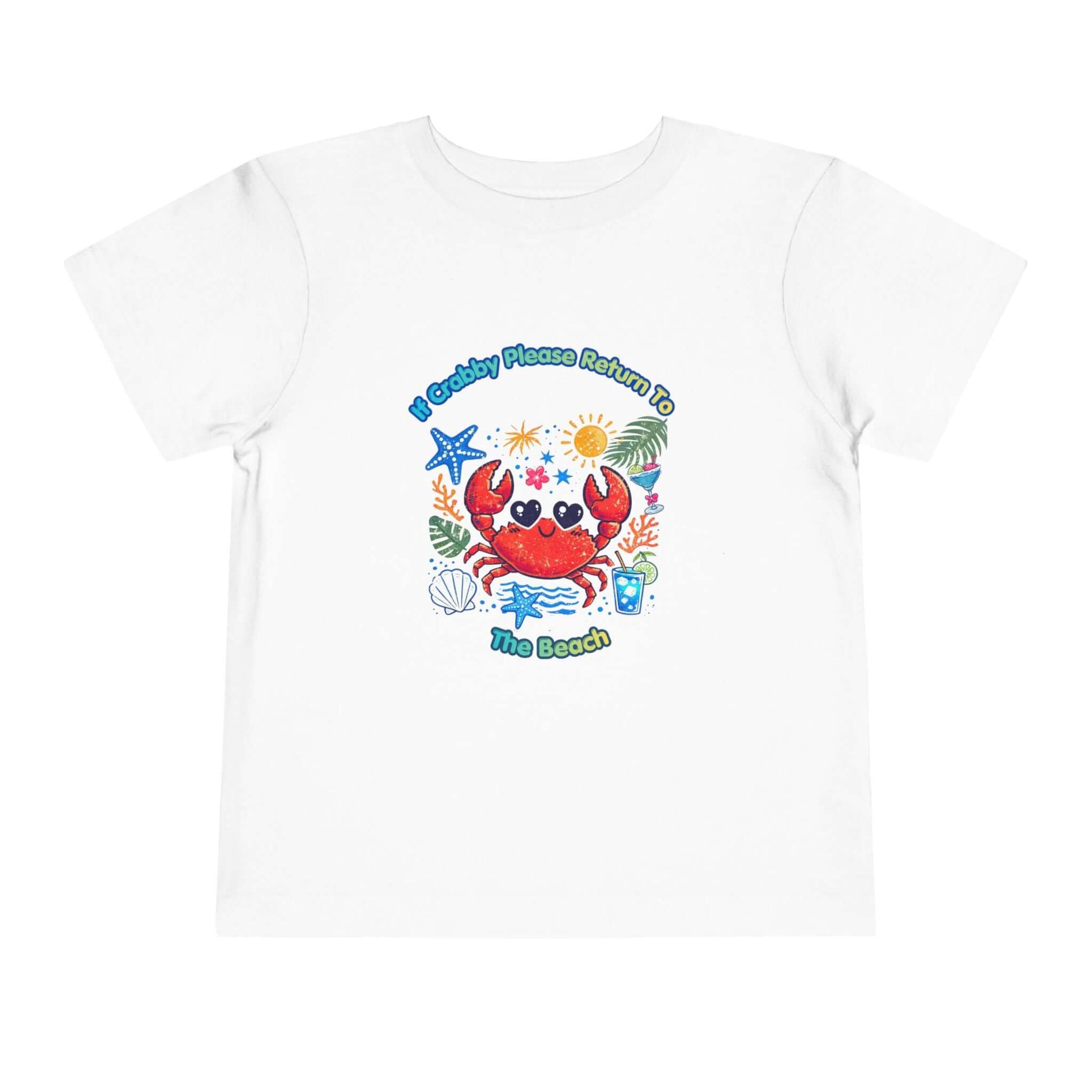Crabby Beach Lover Toddler Tee — Cute Crab Summer Shirt for Kids, Brand63, T-Shirts