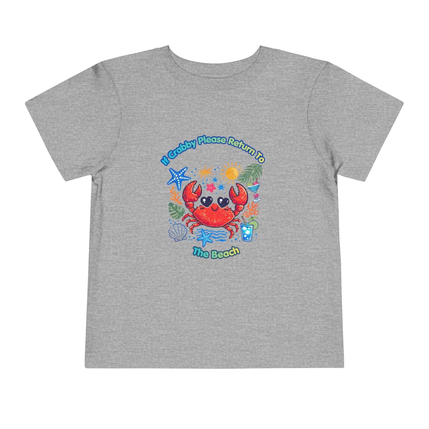 Crabby Beach Lover Toddler Tee — Cute Crab Summer Shirt for Kids, Brand63, T-Shirts