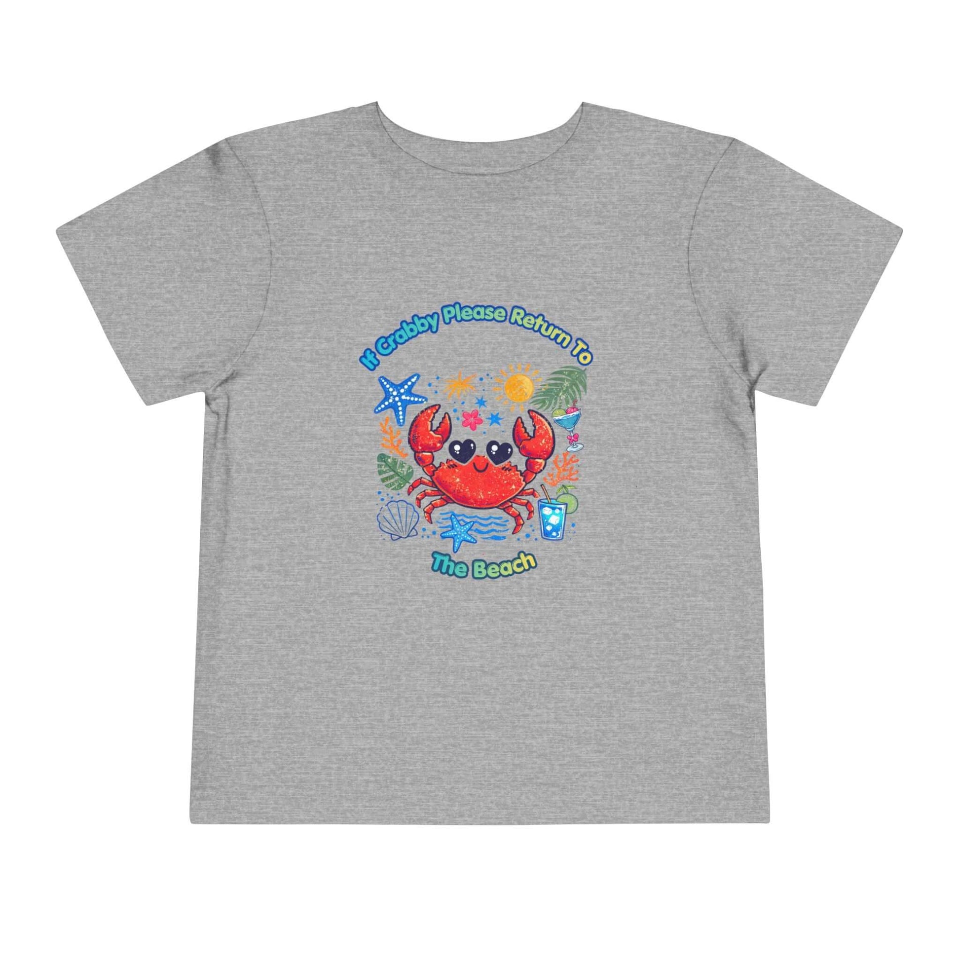 Crabby Beach Lover Toddler Tee — Cute Crab Summer Shirt for Kids, Brand63, T-Shirts