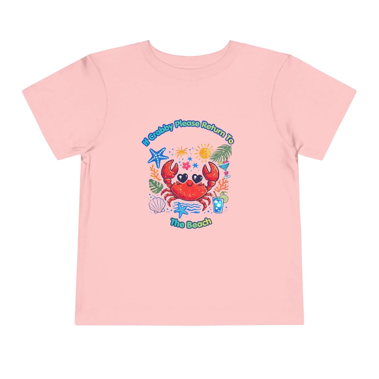 Crabby Beach Lover Toddler Tee — Cute Crab Summer Shirt for Kids, Brand63, T-Shirts
