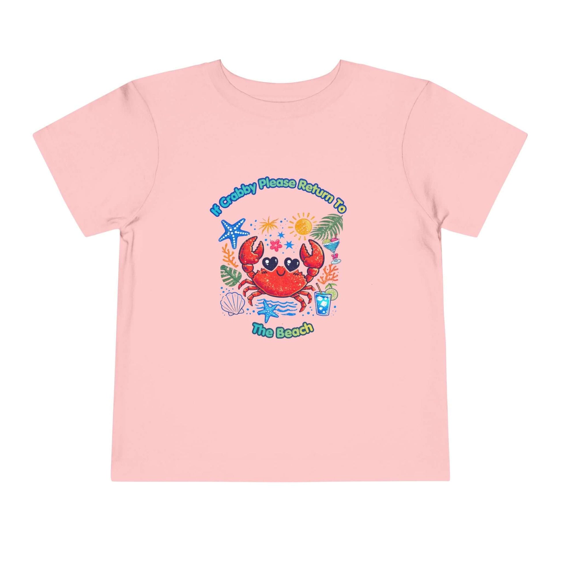 Crabby Beach Lover Toddler Tee — Cute Crab Summer Shirt for Kids, Brand63, T-Shirts