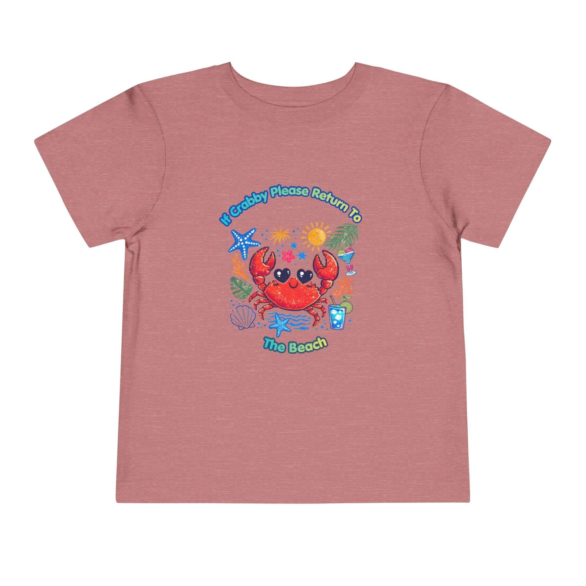 Crabby Beach Lover Toddler Tee — Cute Crab Summer Shirt for Kids, Brand63, T-Shirts