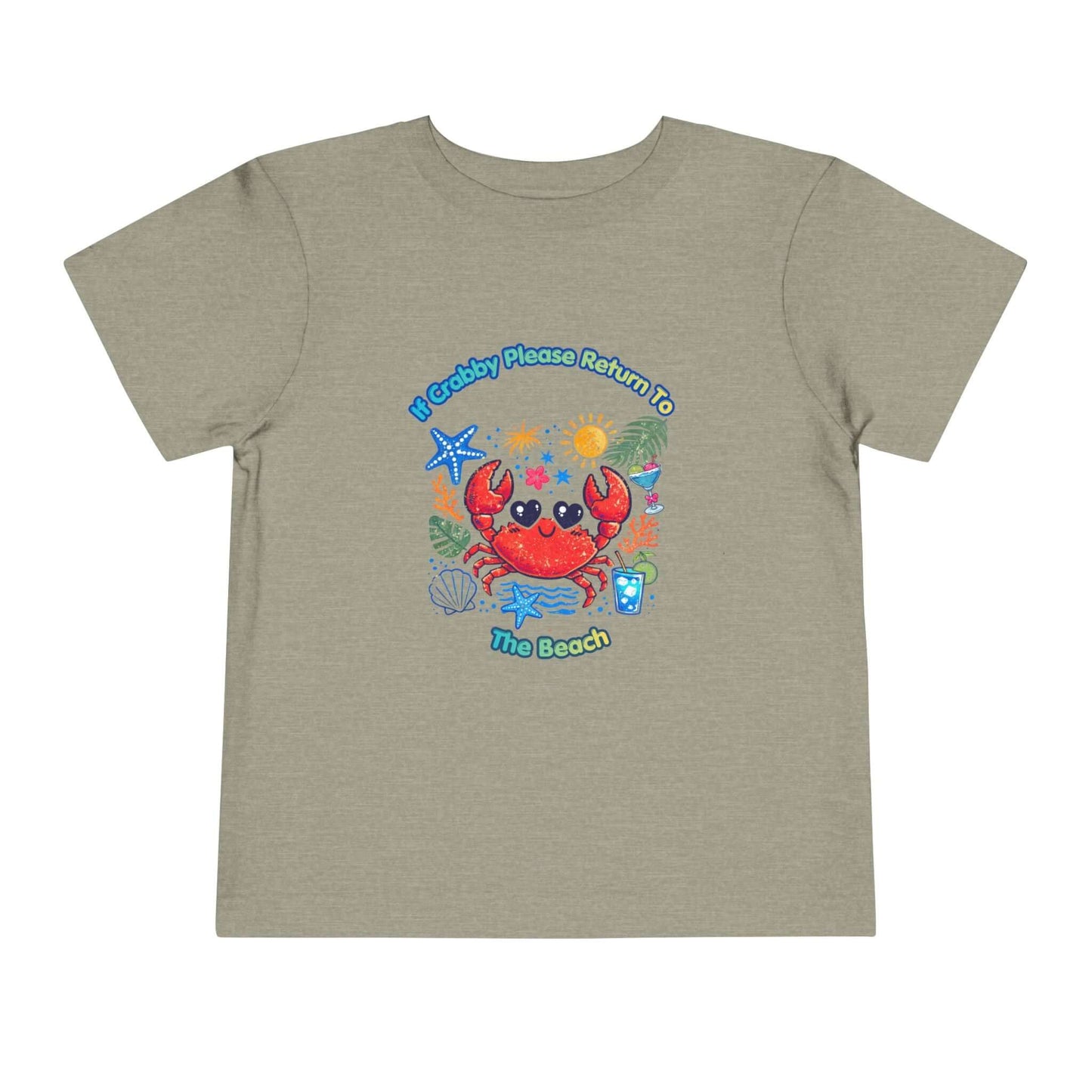 Crabby Beach Lover Toddler Tee — Cute Crab Summer Shirt for Kids, Brand63, T-Shirts