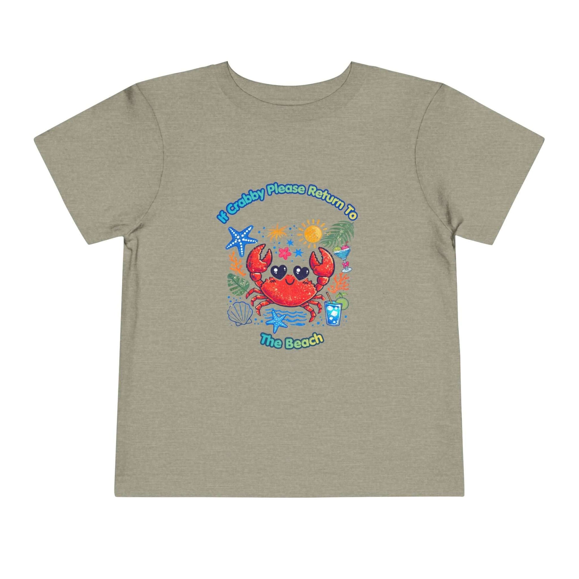 Crabby Beach Lover Toddler Tee — Cute Crab Summer Shirt for Kids, Brand63, T-Shirts