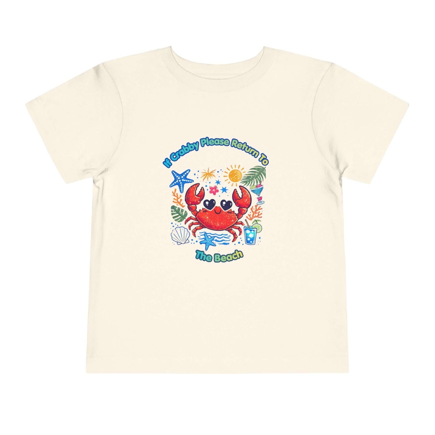Crabby Beach Lover Toddler Tee — Cute Crab Summer Shirt for Kids, Brand63, T-Shirts