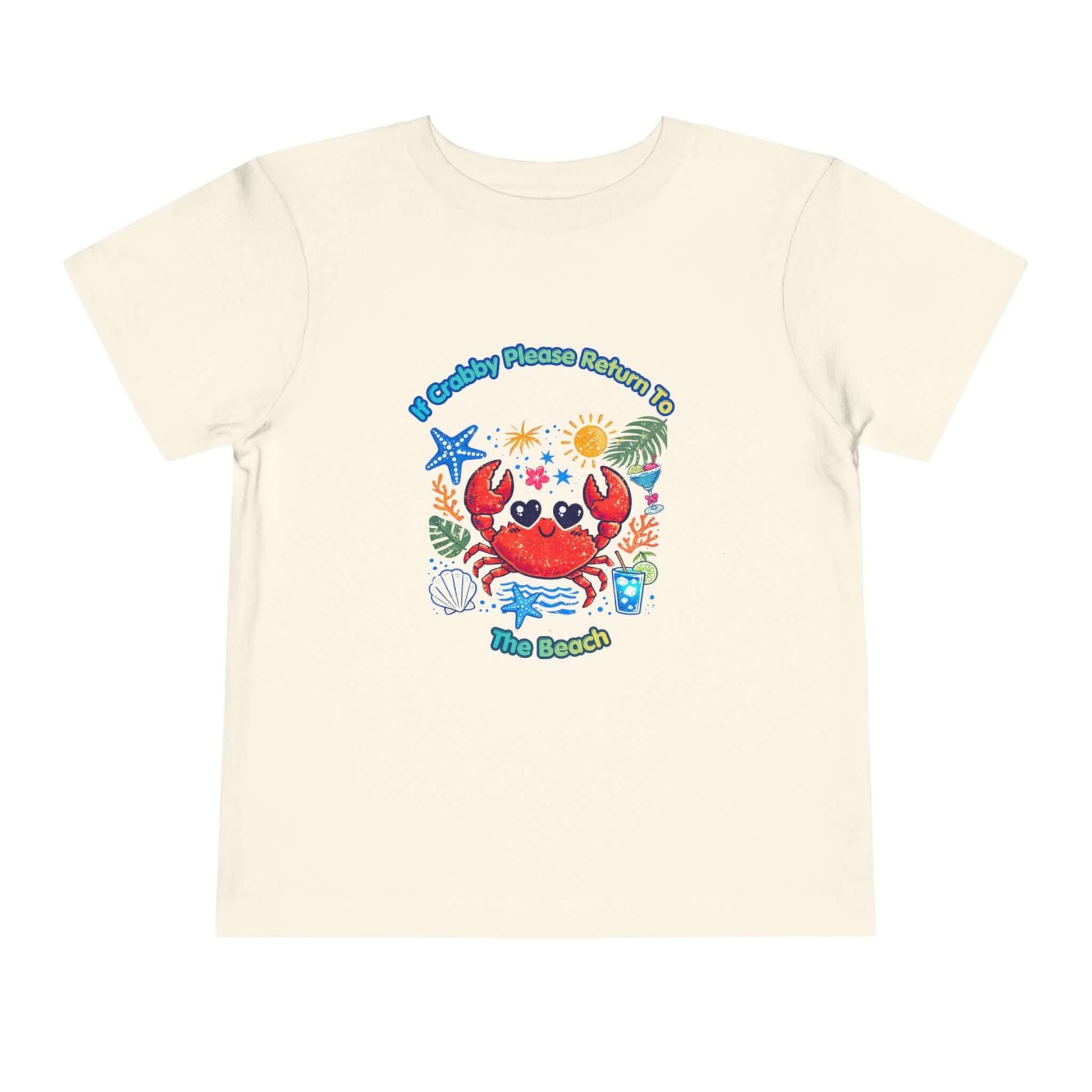 Crabby Beach Lover Toddler Tee — Cute Crab Summer Shirt for Kids, Brand63, T-Shirts