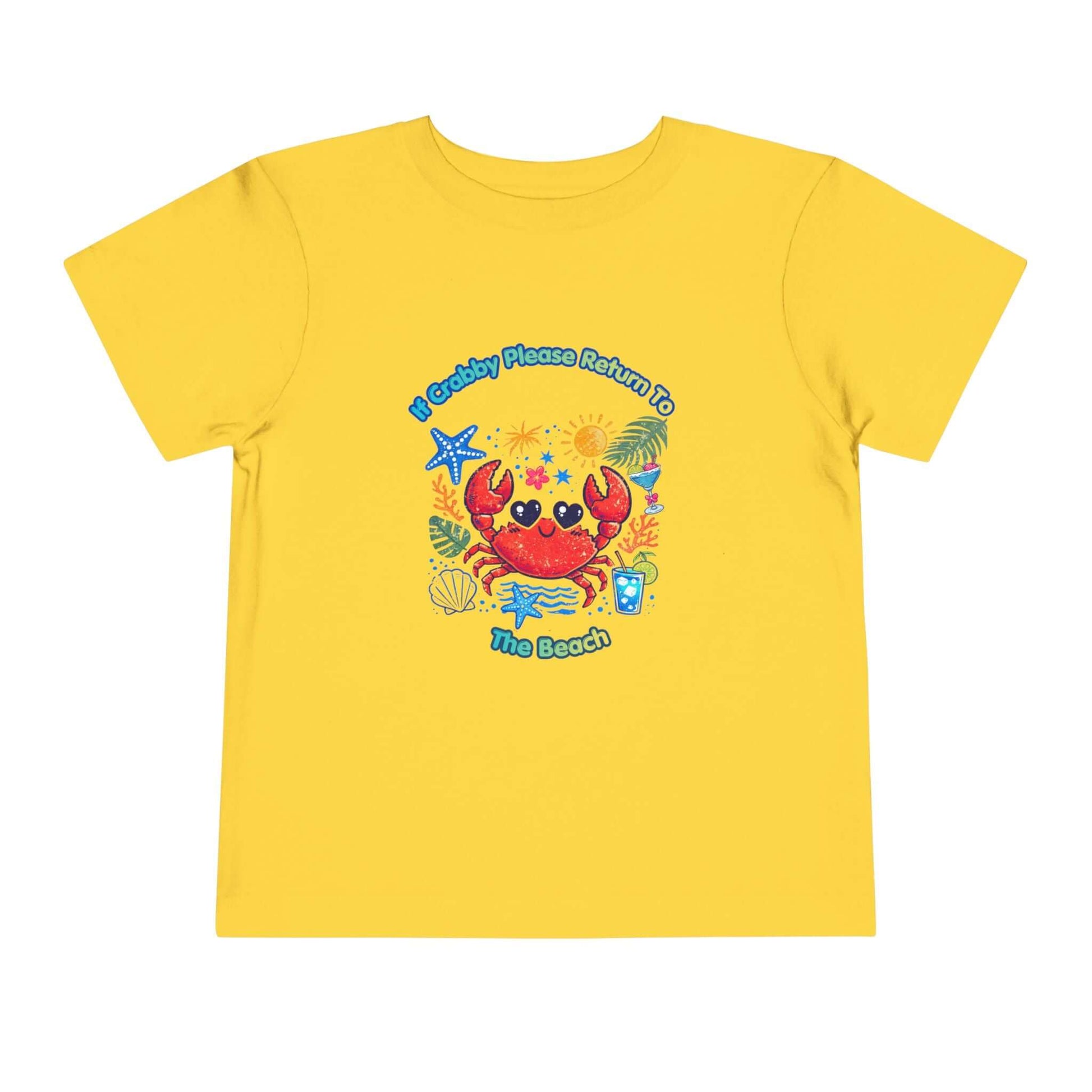 Crabby Beach Lover Toddler Tee — Cute Crab Summer Shirt for Kids, Brand63, T-Shirts
