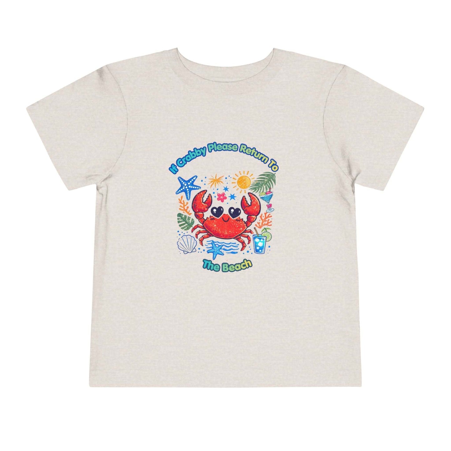 Crabby Beach Lover Toddler Tee — Cute Crab Summer Shirt for Kids, Brand63, T-Shirts