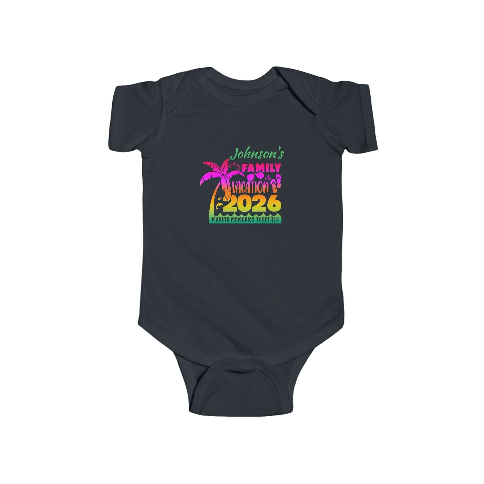 Custom Personalized Infant Family Vacation Onesie, Brand63