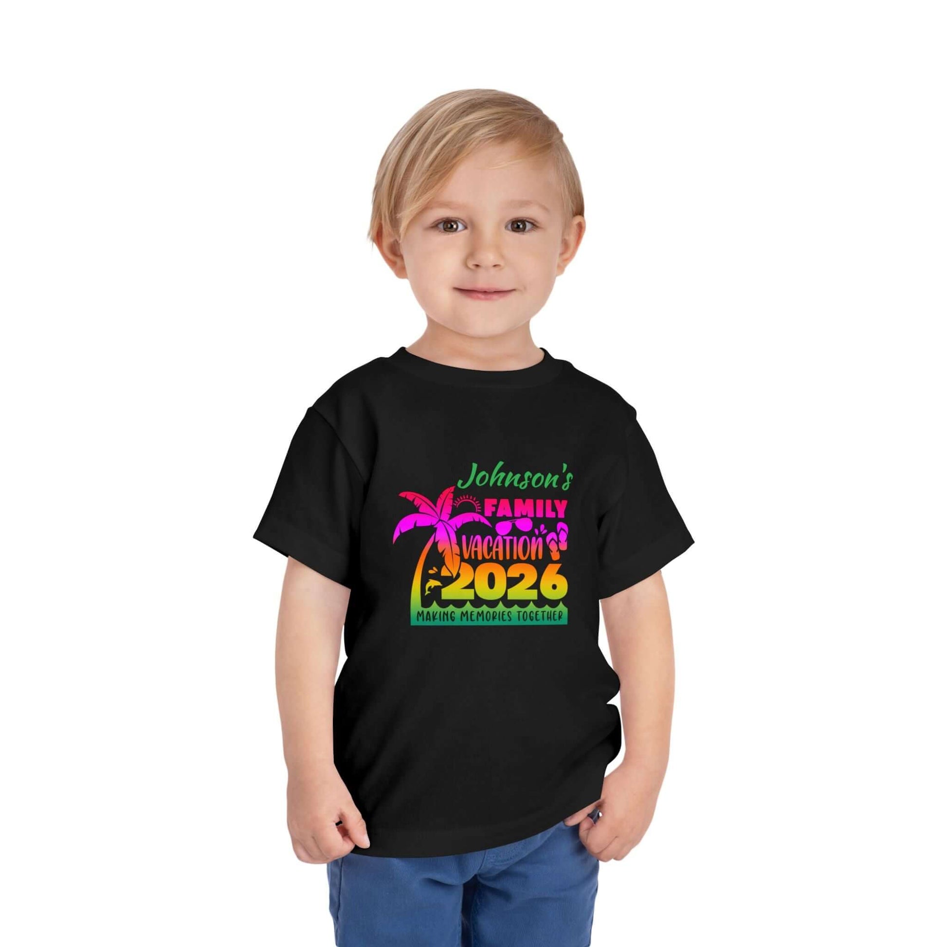 Custom Personalized Toddler Family Vacation T-Shirt, Brand63