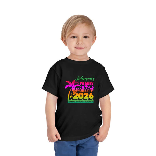 Custom Personalized Toddler Family Vacation T-Shirt, Brand63