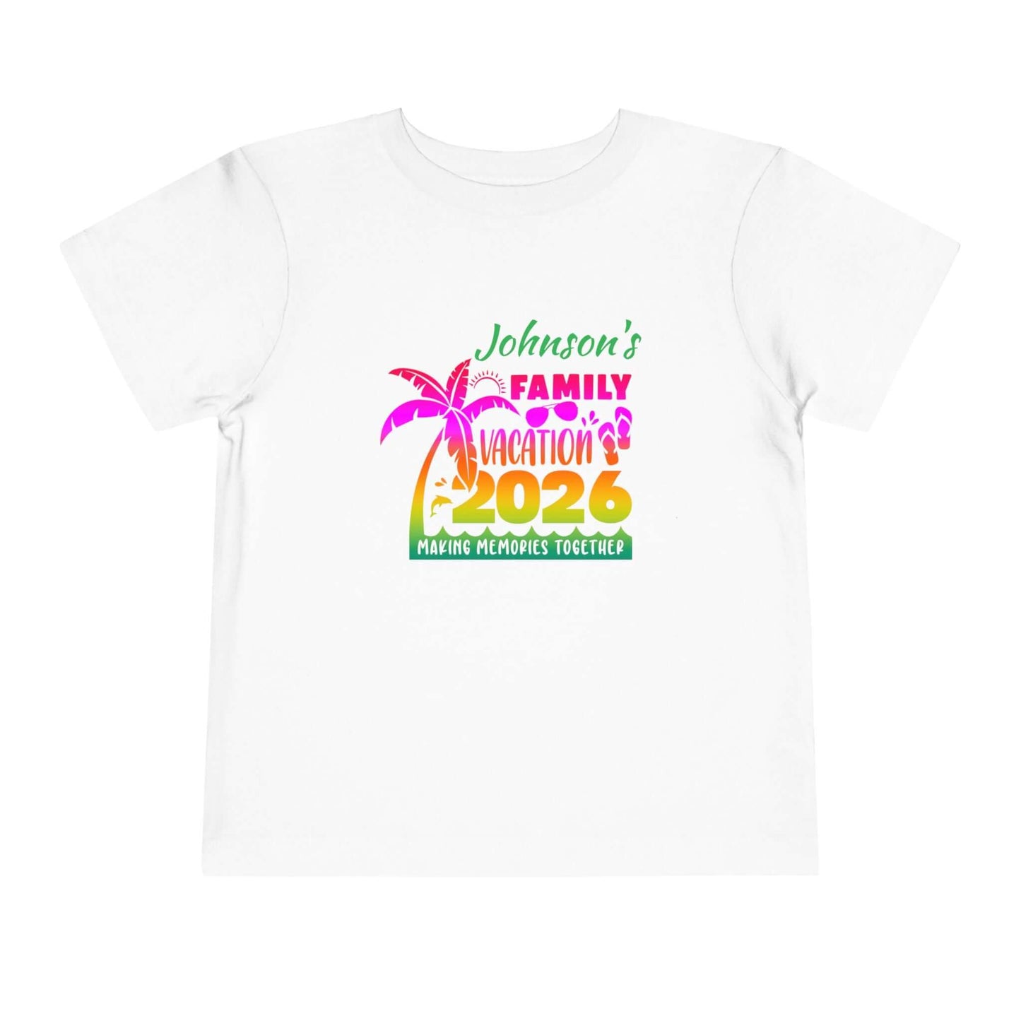 Custom Personalized Toddler Family Vacation T-Shirt, Brand63