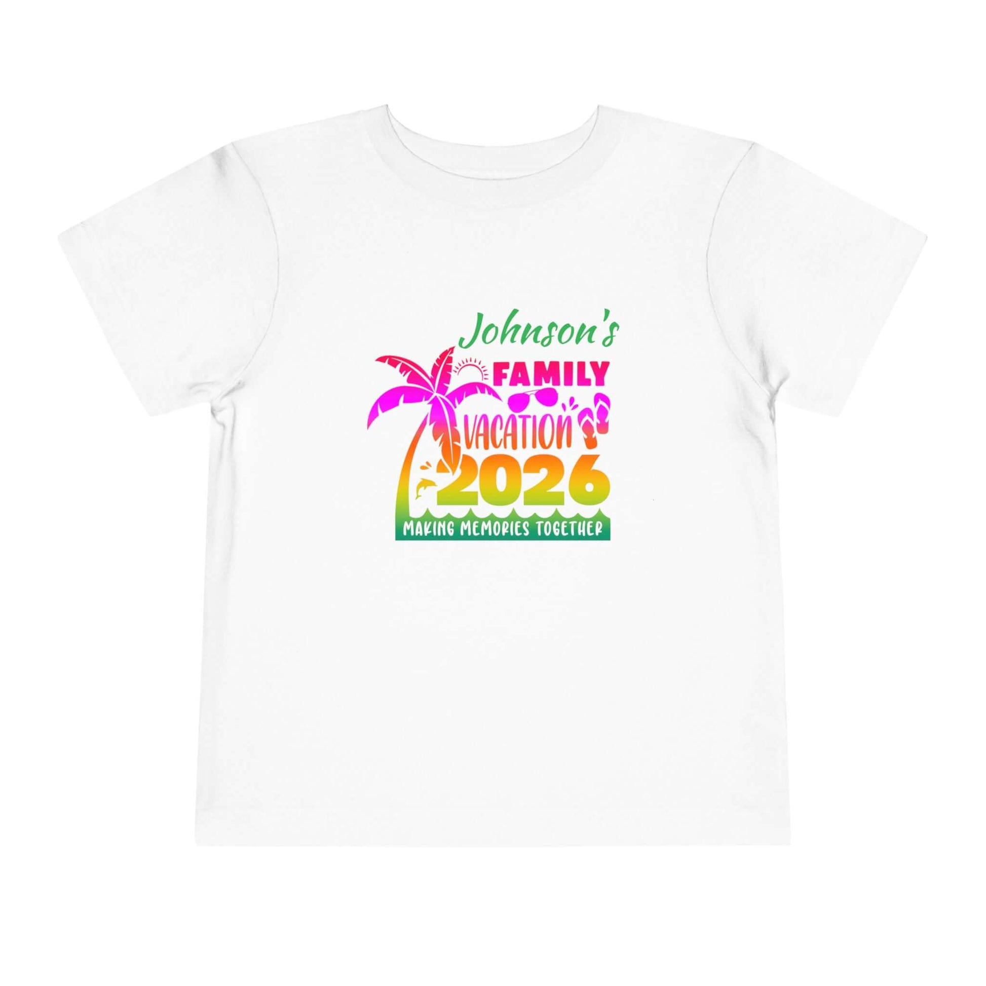 Custom Personalized Toddler Family Vacation T-Shirt, Brand63