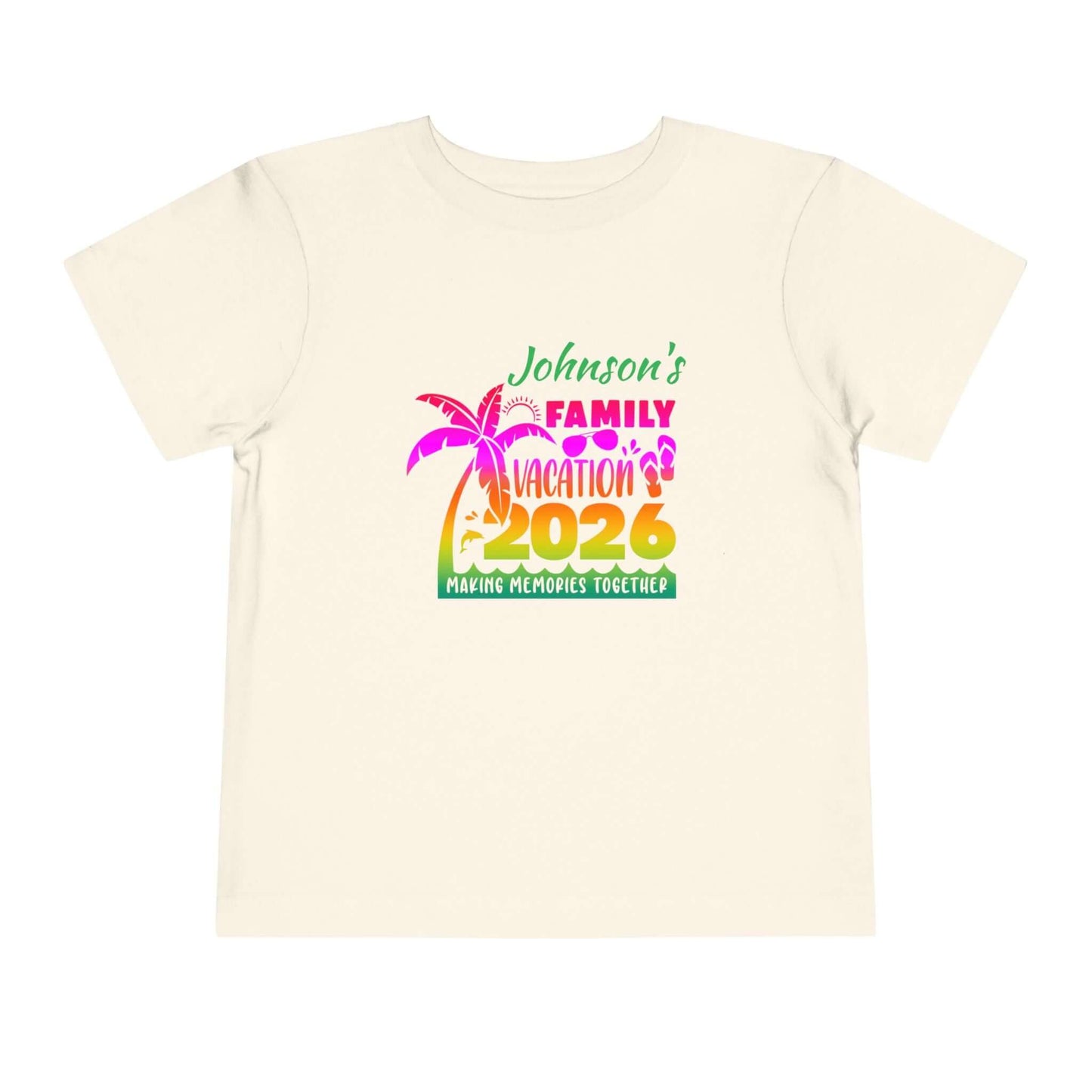 Custom Personalized Toddler Family Vacation T-Shirt, Brand63