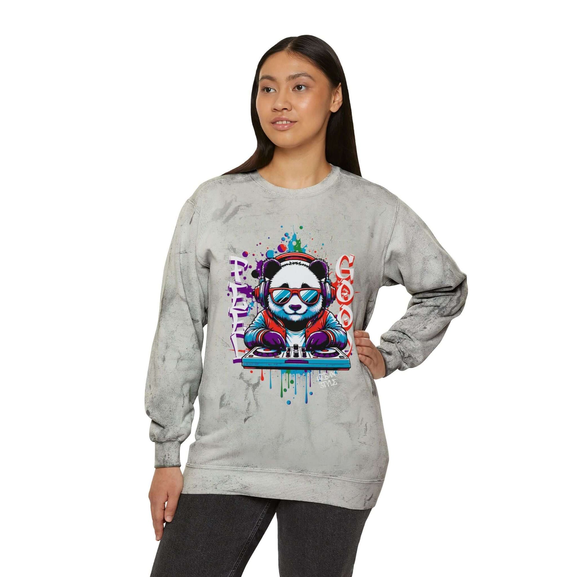 DJ Panda Tye-Die Sweatshirt, Brand63