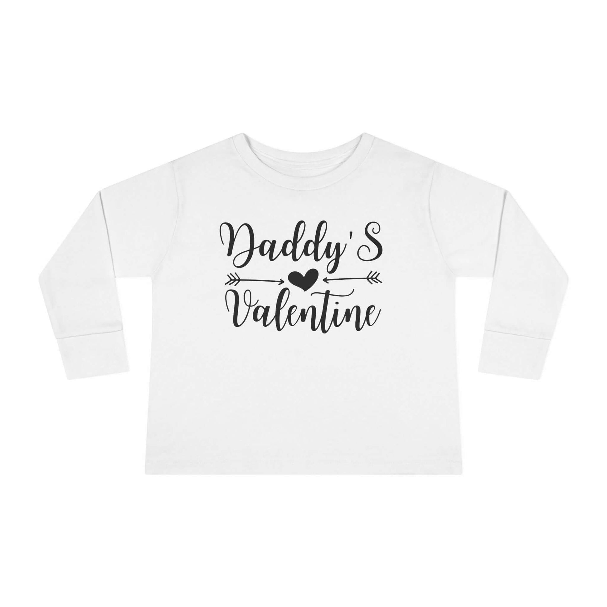 Daddy's Valentine Toddler Long Sleeve Tee, Brand63