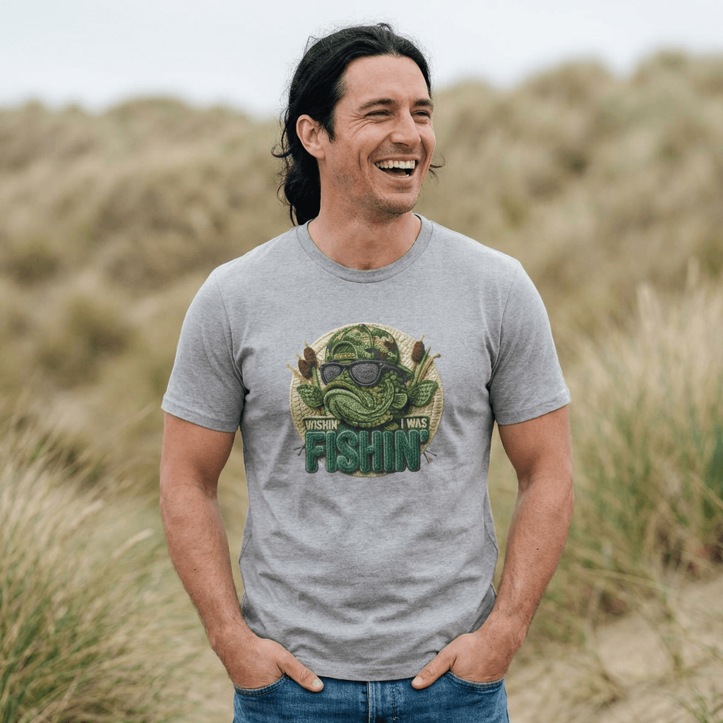 Dad's Favorite Fishing Shirt! Embroidered-Look Design, Brand63