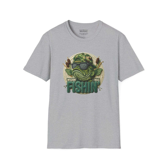 Dad's Fishing Shirt – Embroidered-Look Graphic Tee for Men, Brand63