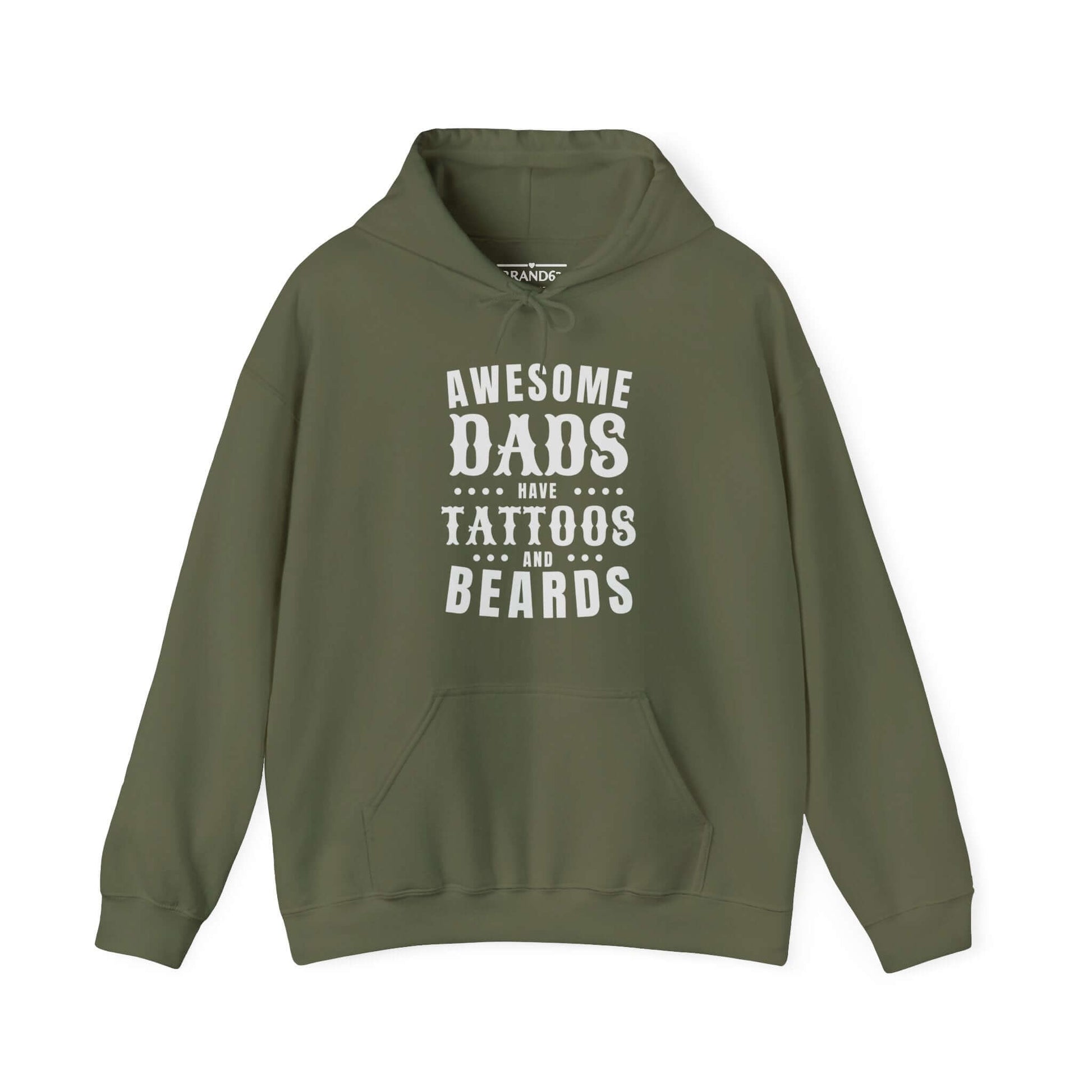 Dad's Tattoo and Beard Hoodie, Brand63