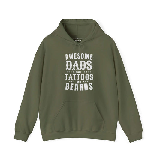 Dad's Tattoo and Beard Hoodie, Brand63