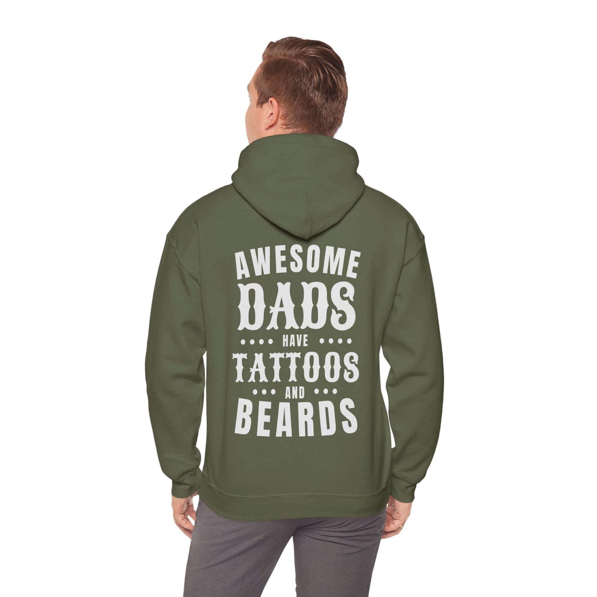 Dad's Tattoo and Beard Hoodie, Brand63