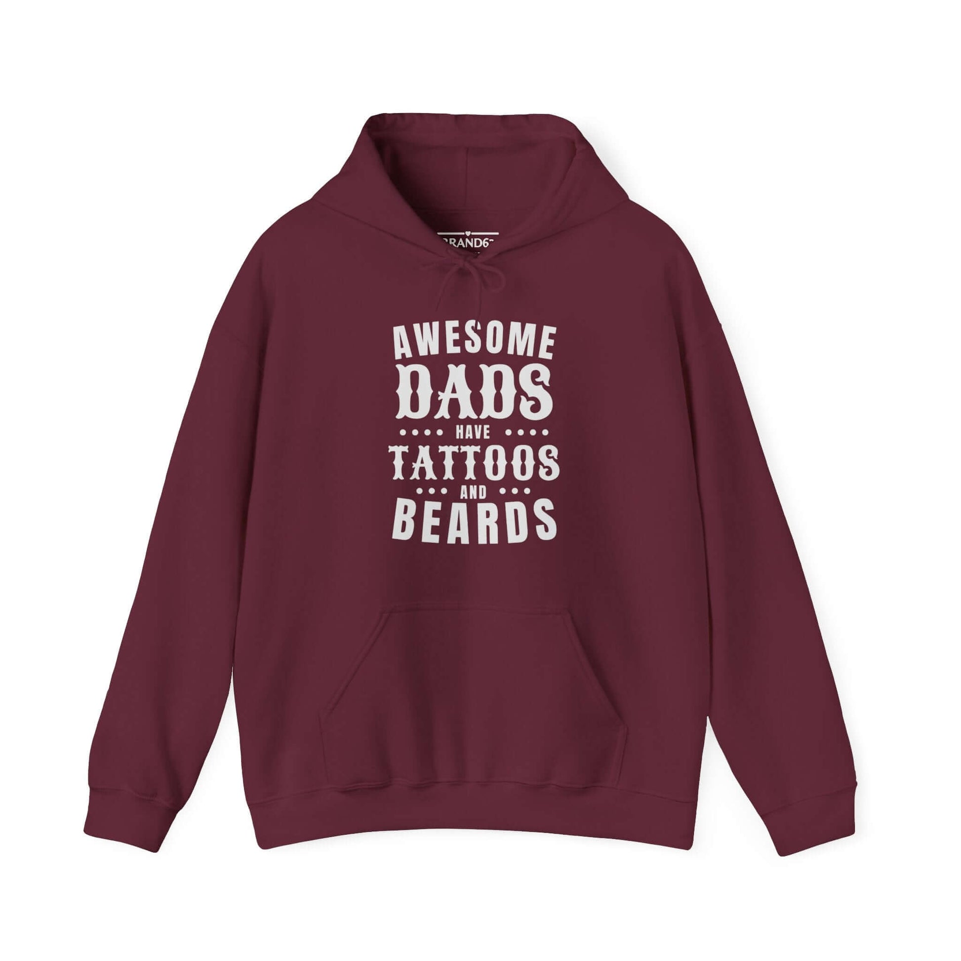 Dad's Tattoo and Beard Hoodie, Brand63