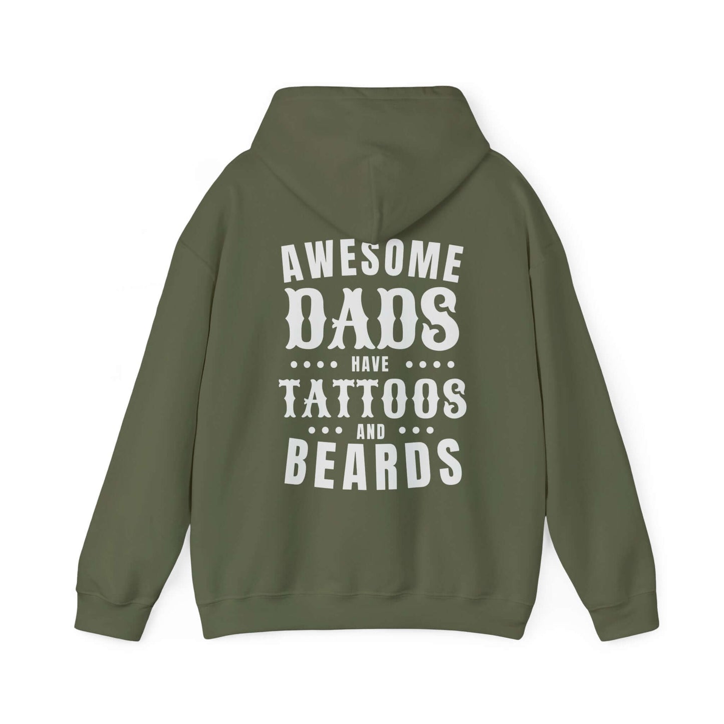 Dad's Tattoo and Beard Hoodie, Brand63