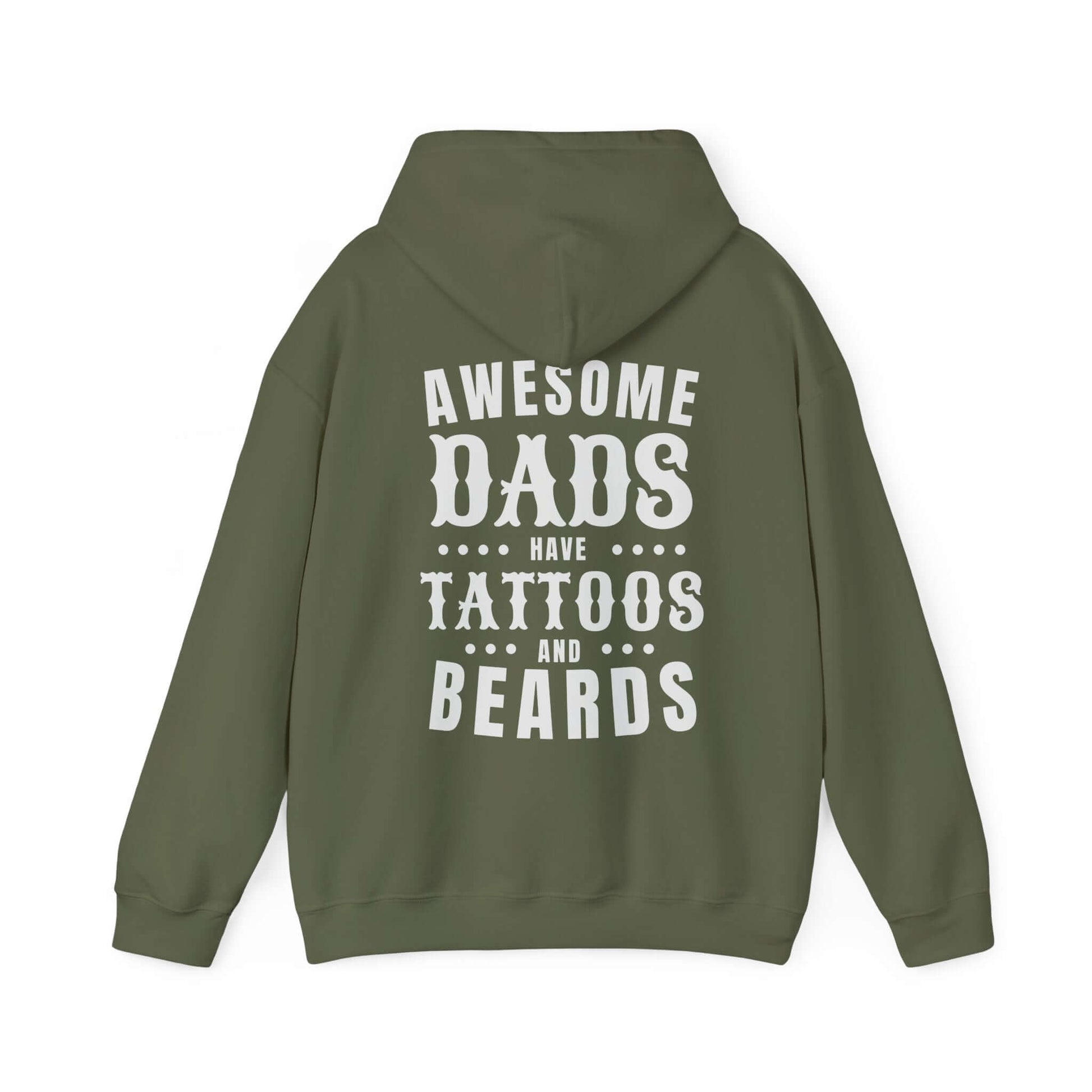 Dad's Tattoo and Beard Hoodie, Brand63