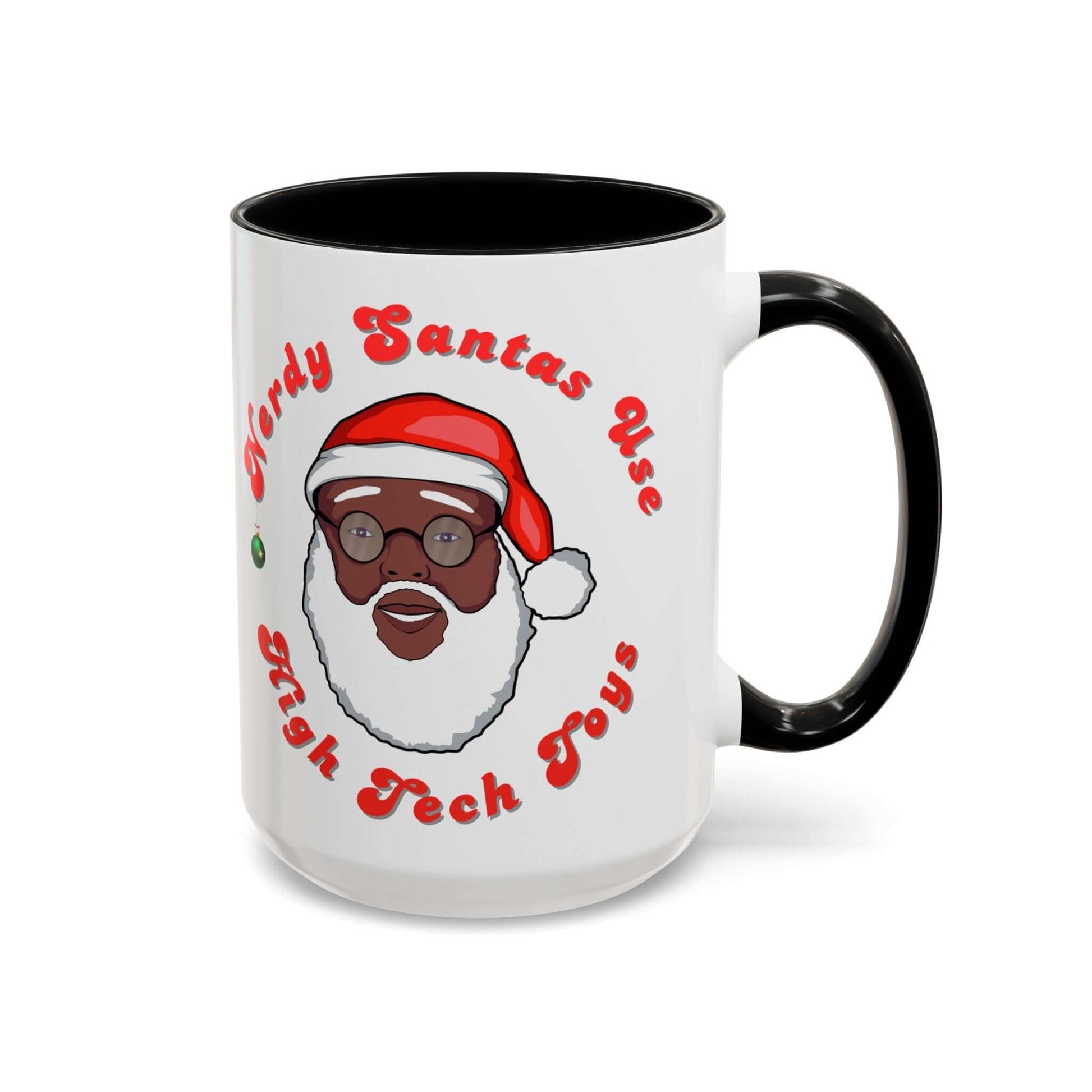 EXCLUSIVE Nerdy Black Santa Coffee Mug (15oz), Brand63