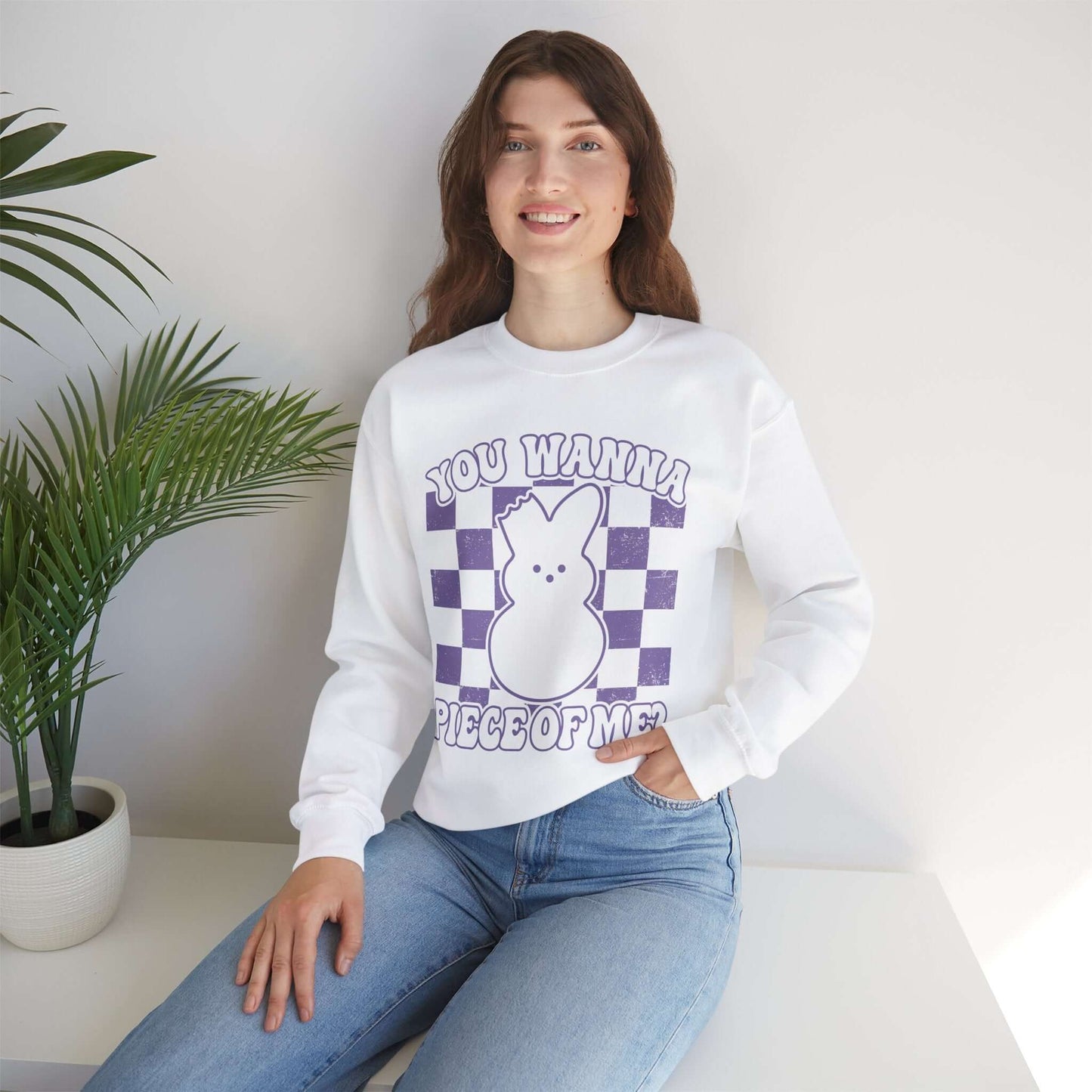 Easter Peeps, Adult Sweatshirt (PURPLE PEEPS), Brand63