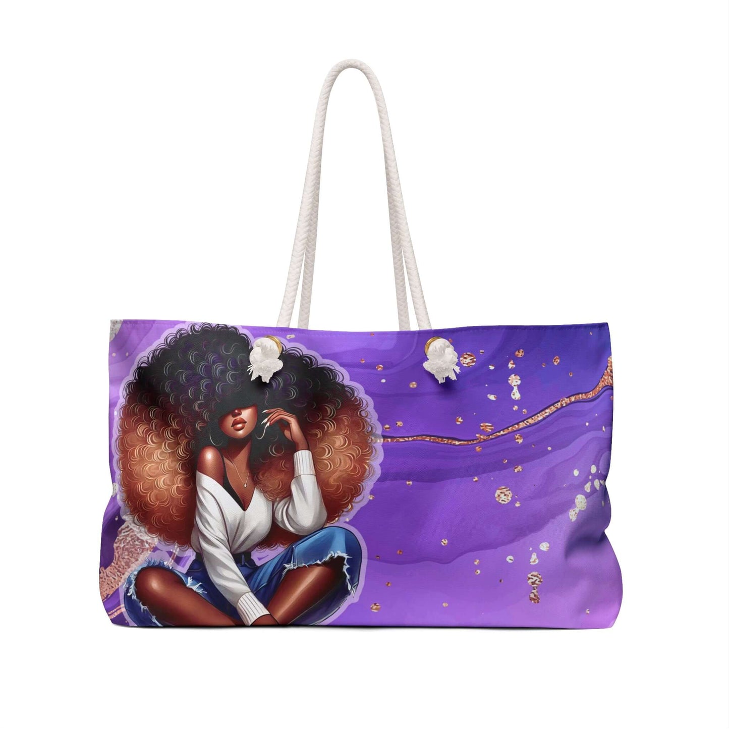 Elegant Black Girl Magic Chic Tote Bag, Brand63