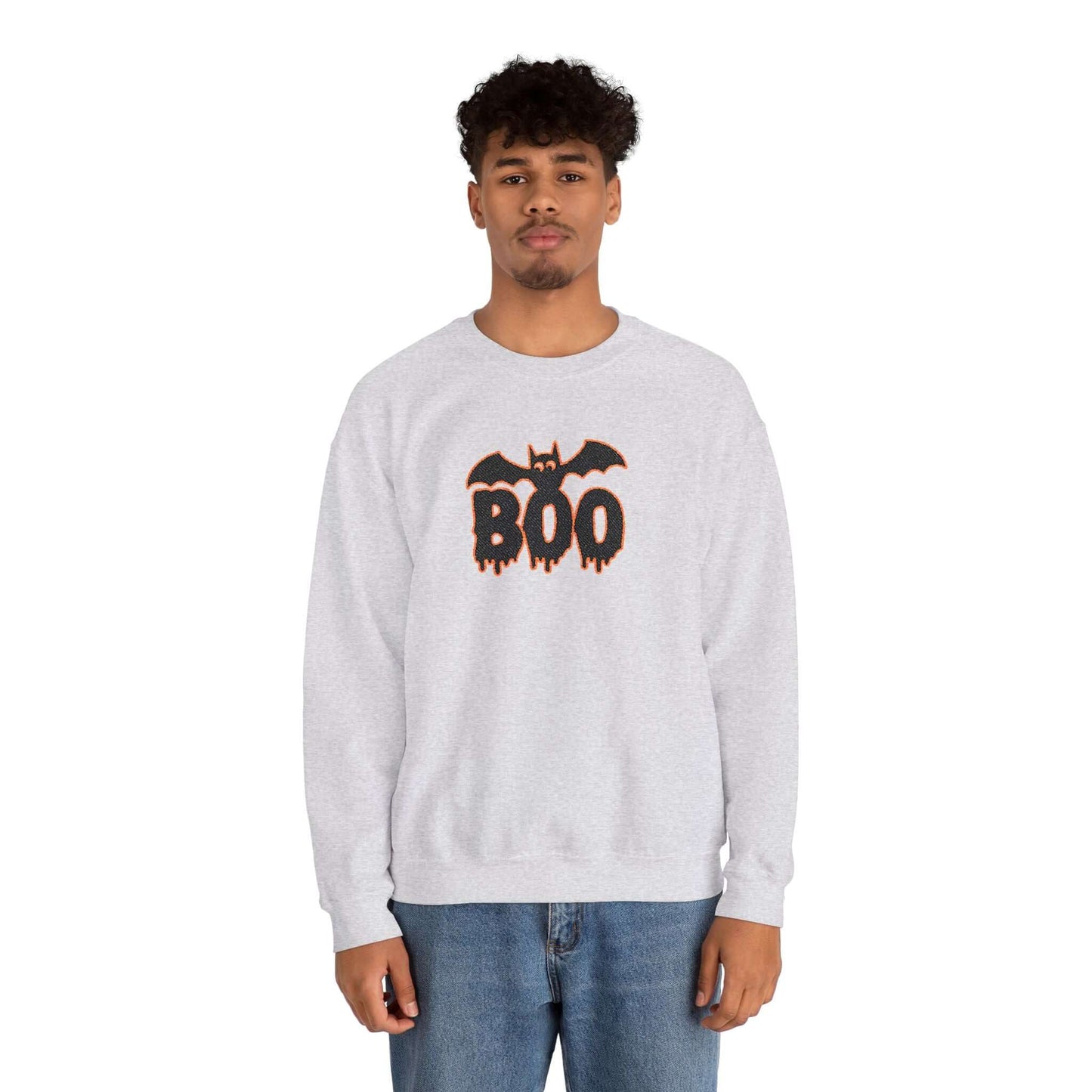 Embroidered Spooky Halloween Crewneck Sweatshirt, Brand63