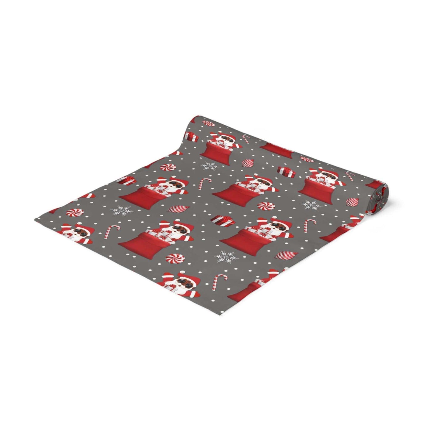 Exclusive Black Santa Christmas Table Runner, Brand63