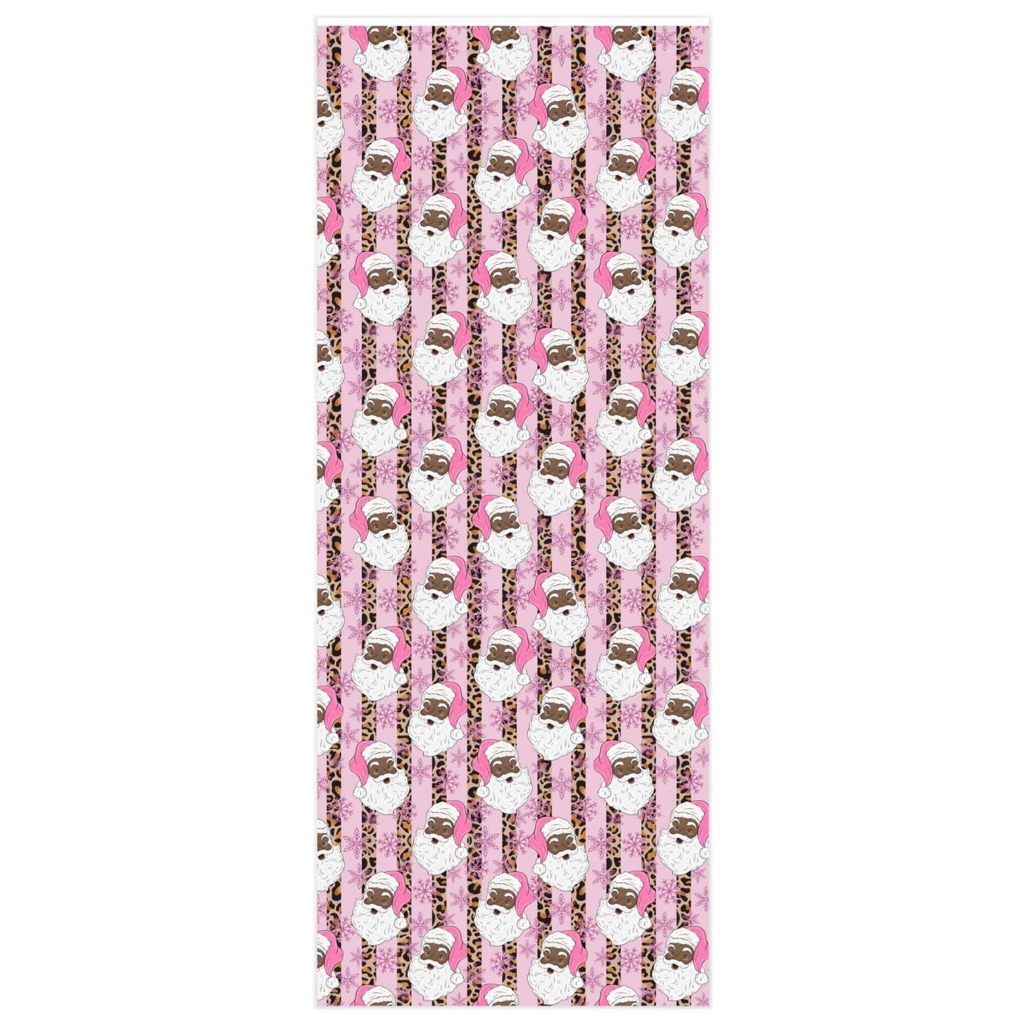 Exclusive Black-Santa Christmas Wrapping Paper (Pink), Brand63