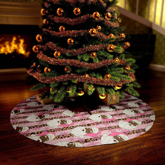 Exclusive Black Santa In Pink Tree Skirt, Brand63
